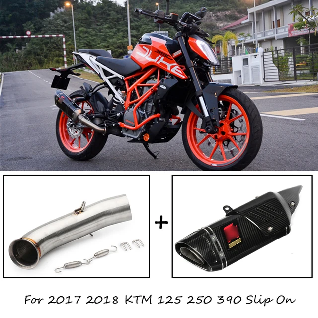 For 2017 2018 Ktm Duke 125 250 390 Motorcycle Exhaust System For 2017 2018 Ktm Duke 125 250 390 Motorcycle Exhaust System Stainless Steel Mid Link Pipe