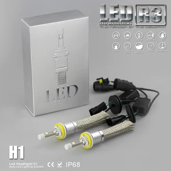 

2016 Newest 1set 80W 4800lm H1 R3 LED Headlight Fog Driving Light KIT 6000K White H1 H3 H4 H7 H8 H9 H10 9005 9006