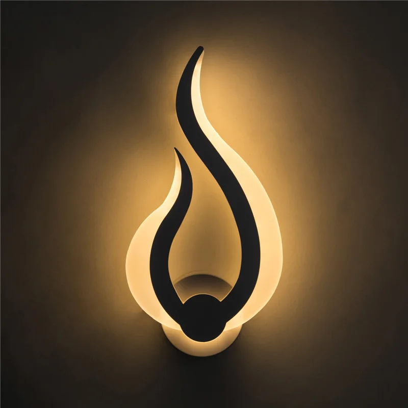 

Creative Flame Shaped Wall Light LED Acrylic Wall Lighting Stairway Corridor Aisle Decor Wall Lamp Home Bedside Lamps Luminaire