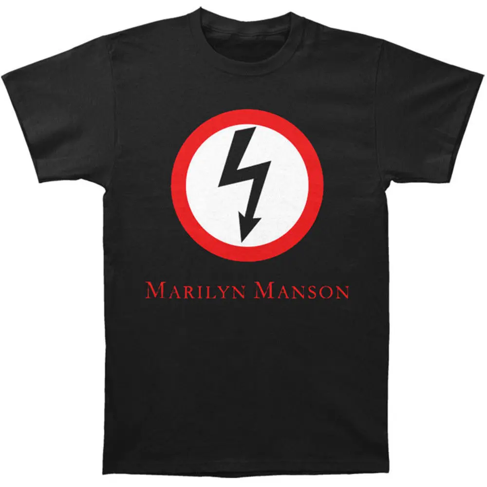 Оригинальная Классическая футболка MARILYN MANSON облегающая с коротким рукавом