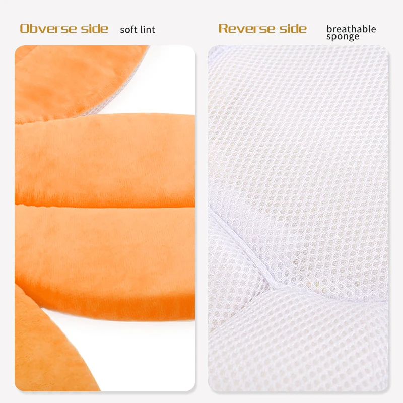 Baby Cotton Flower Shape Bathtub Blooming Bath Newborn Baby Non-Slip Sunflower Safety Bath Seat Support Shower Folding Seat