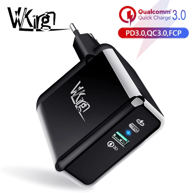 

For iPhone 11 Pro PD Charger Type C USB 36W Quick Charge 3.0 Double Port Fast Charger For Samsung Huawei PD3.0 QC3.0 Charging