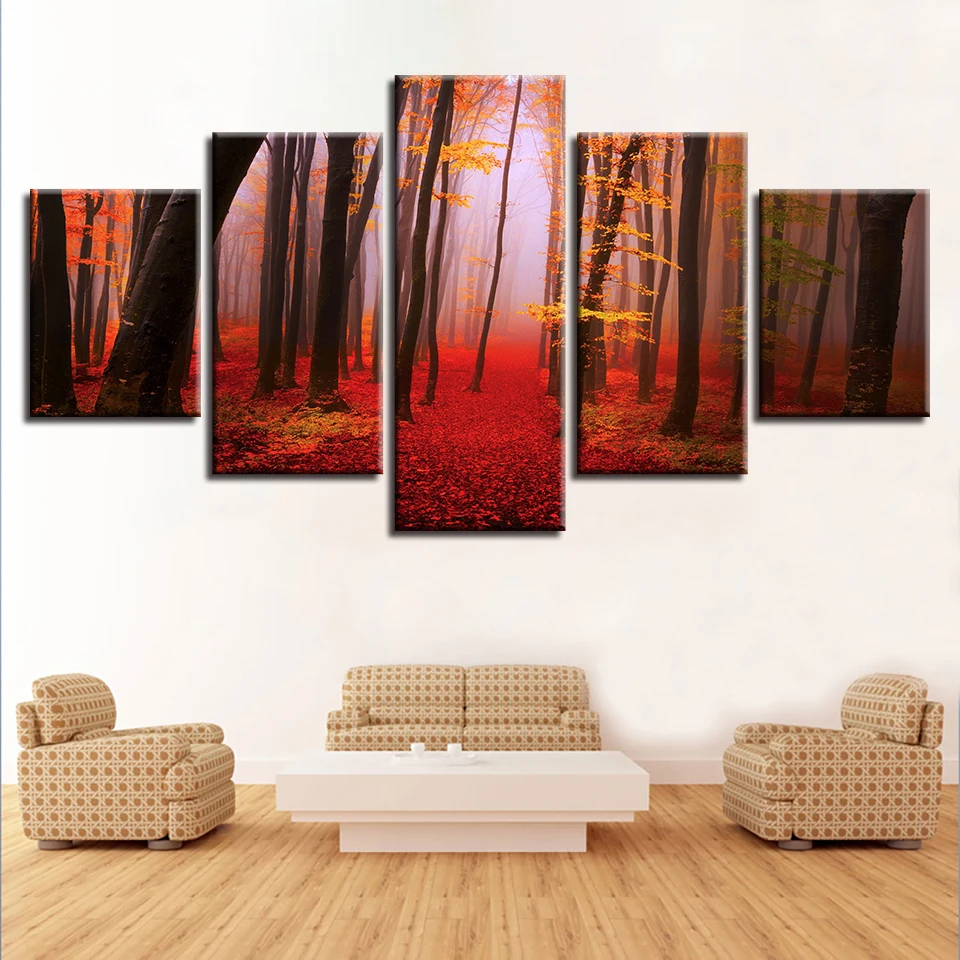 

Poster Wall Modular Picture Home Decoration Living Room 5 Panel Landscape Canvas Art Prints Modern Oil Paintings Artwork