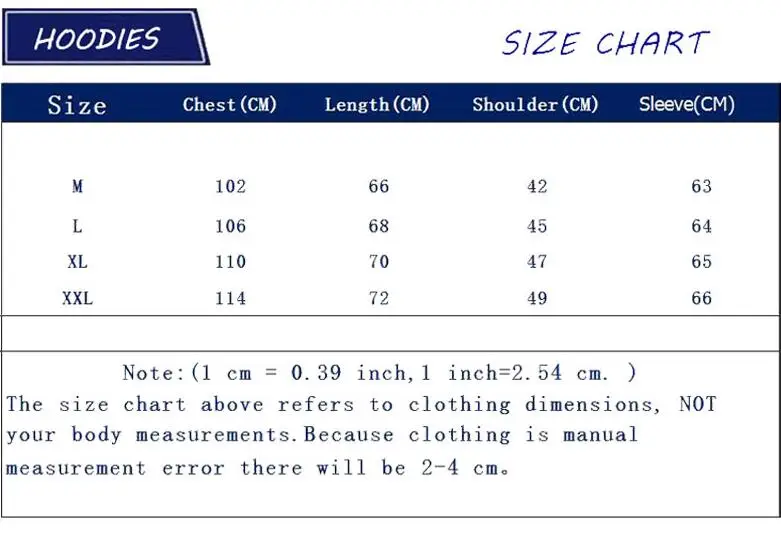 Jordan Hoodie Size Chart