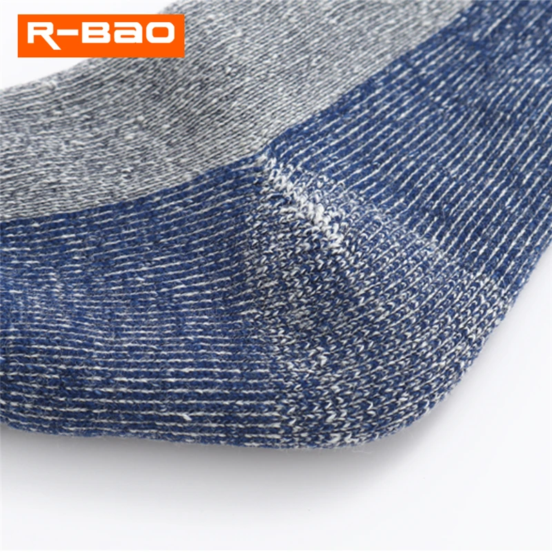 R-BAO Merino Wool Socks Outdoor Skiing Hiking Socks High Quality Terry Thicken Keep Warm Wool Socks for Winter RB3308