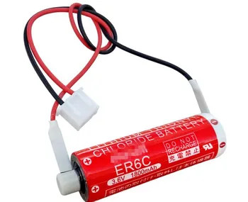 

5PCS/LOT New Original AA 14500 ER6C 3.6V Lithium Battery PLC Batteries With Two - Hole Plug