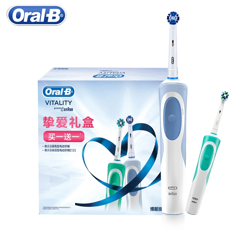 

Oral B Electric Toothbrush Vitality D12 Series Tooth Brush Combination With Suitable Changeable Refill Brush Heads