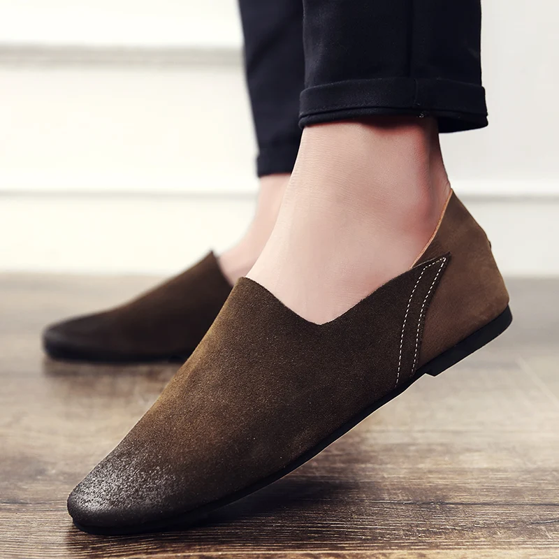 

Men Shoes Casual Big Feet Size 38-47 Casual Men Loafers Flat Fashionable Male Walking Sneakers Black Brown Driver Shoes