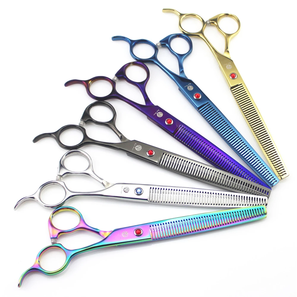

7.5 Inch Professional Pet Grooming Scissors Japan 440C High Quality Cat Dog Thinning Shears Pets Haircut Tools Tesoura de cabelo