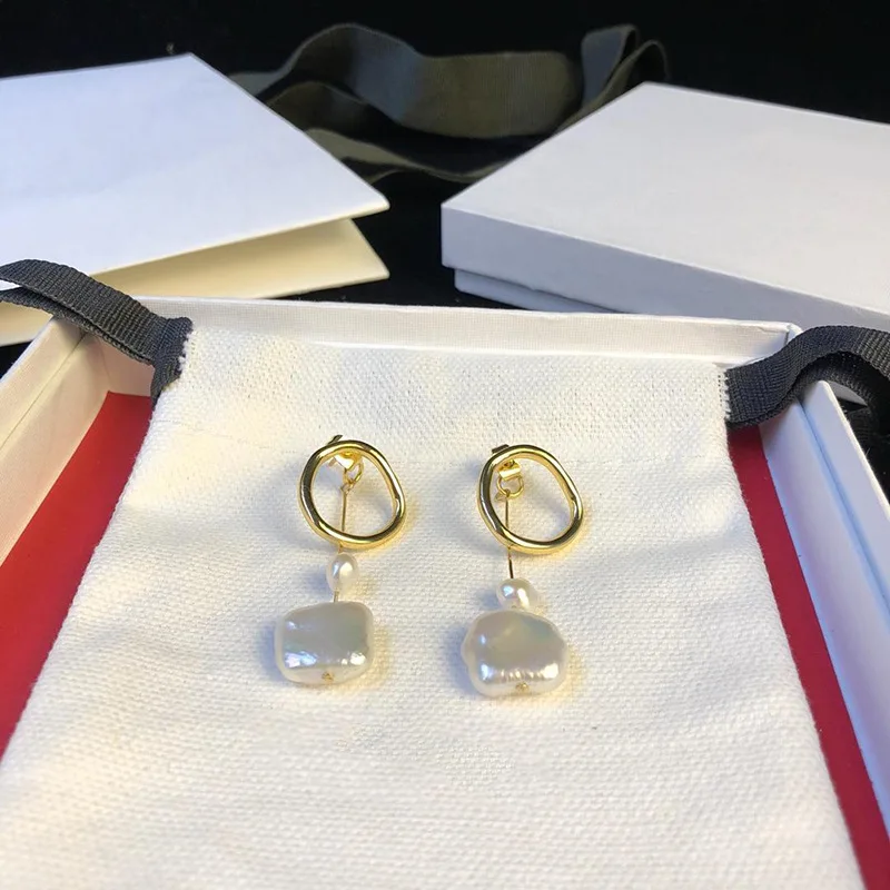 

Brand Dangle Earrings Stainless Steel Jewelry Earring For Women Gold love Earrings 2019 gift big earrings