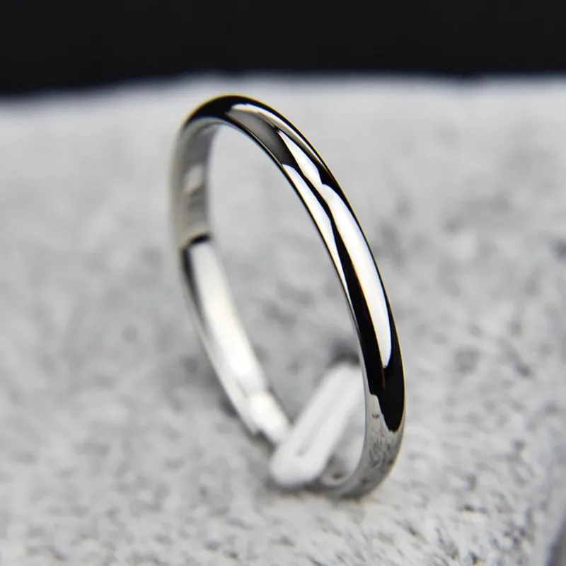 Простые гладкие, из нержавеющей стали серебряное кольцо обручальные парные кольца модные ювелирные изделия женские аксессуары