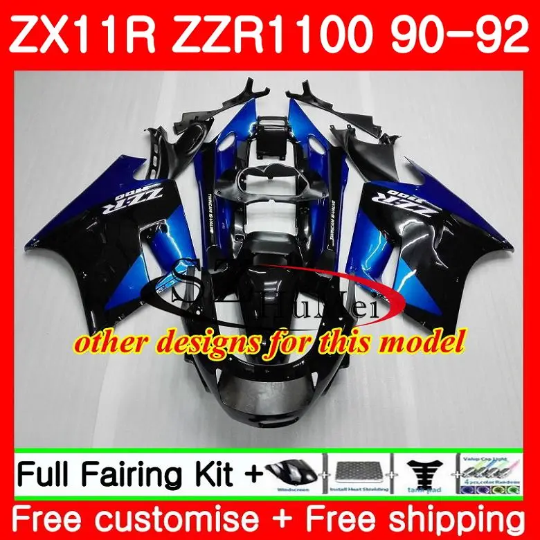 Gloosy SilverBody для KAWASAKI NINJA ZZR1100 ZX 11R ZZR 1100 5SH3 ZX11 ZX11R 90 91 92 1990 1991 1992 обтекатели комплект| |