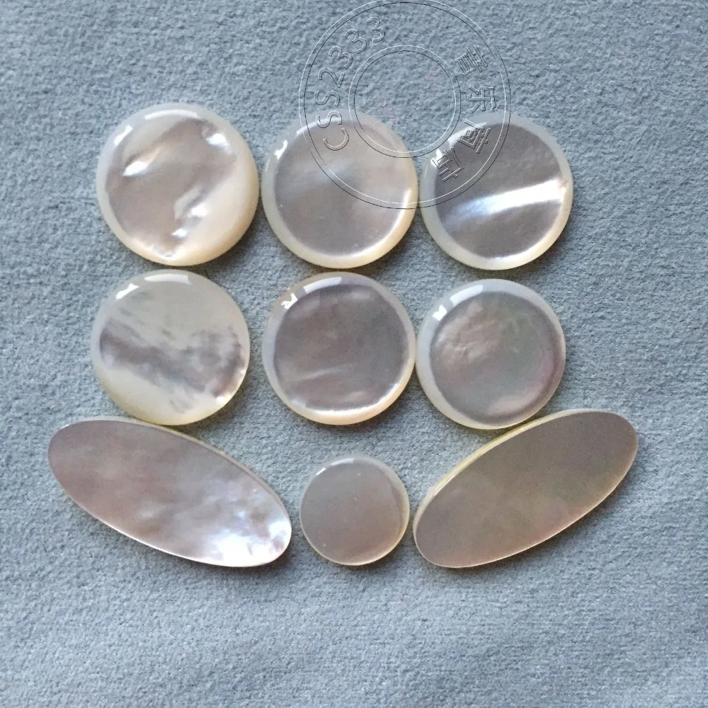 

2 sets Saxophone real shell buttons inlays keys White shell