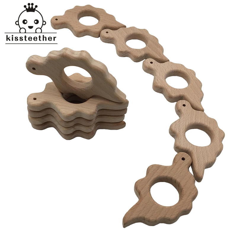 

Wood Teether Stegosaurus Teether Toy Dinosaur Wooden Dino Teether Nursing Necklace Pendant Pacifier Clip Baby Boy Gym Teething
