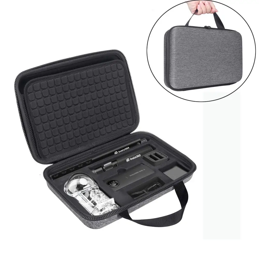 

2019 New High Capacity Hard Handle Case for Insta360 ONE X 360 Action Camera Accessories Protective Storage Box Carry Bag