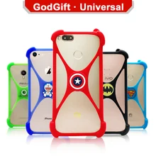 Digma LINX B510/A453 3g/Trix 4g caso Macio Dos Desenhos Animados para Digma HIT Q401 3g caso TPU Universal Super Heros Digma LINX Alfa/Alegria 3g