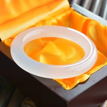 Красивый женский Браслет-манжета из натурального Сардоникс, белый агатовый браслет с агатом, нефритовый браслет, удача 58-60 мм, с тонкой коробкой