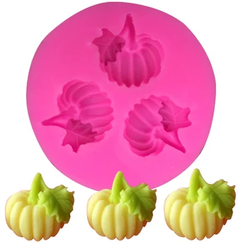 

Hallowmas Pumpkin shape fondant silicone mold kitchen baking chocolate pastry candy making cupcake lace decoration tools FT-0074