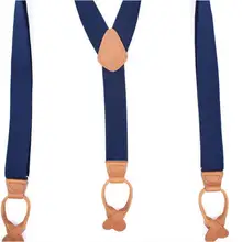 Повседневный ремень для взрослых с 6 клипсами и пуговицами; Однотонный пояс для подтяжек