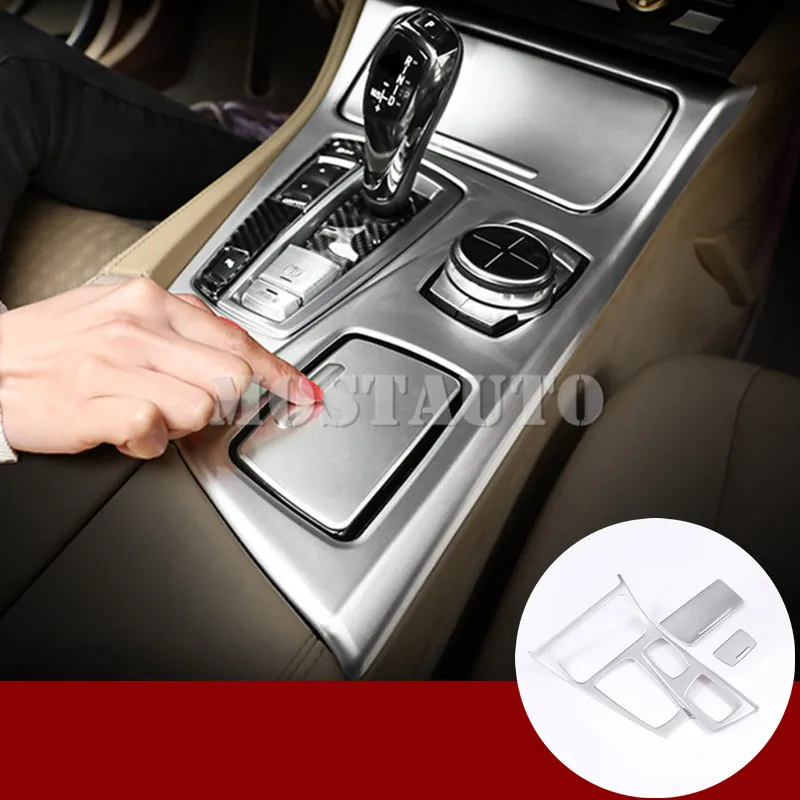 buy For BMW 5 Series F10 F11 Inner Console Gear Box Frame Trim Cover 2011 2016 3pcs Silver Black