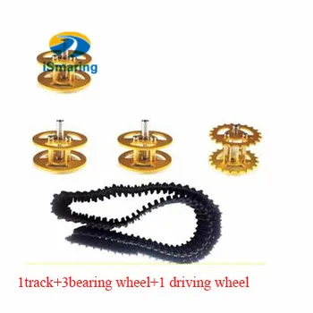 

Official iSmaring Robot Tank chassis Kit with 1 Plastic Track+1 Driving Wheel+3 Bearing Wheel Accessory for Robotic Car Chassis