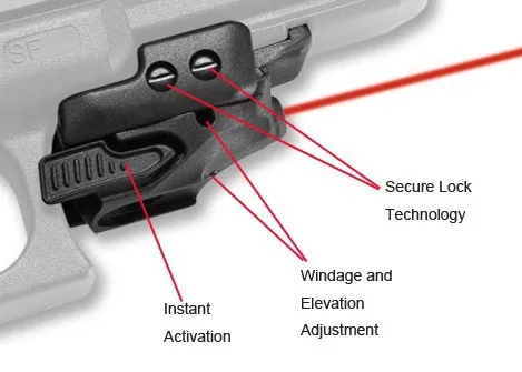 

Black Polymer Tactical Universal Mini Handgun Pistol Glock Red Laser Sight Rail Accessory For Hunting Rifle Gun Airsoft Shot