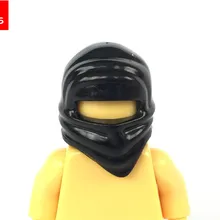 100 шт./лот Moc Кирпичи DIY 2065a черные головные уборы ниндзя Обёрточная бумага Fit с 30177 развивающие Building Block кирпич детей игрушки подарки