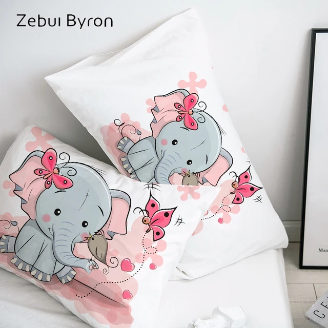 Almohada con estampado de dibujos animados para bebé, almohada