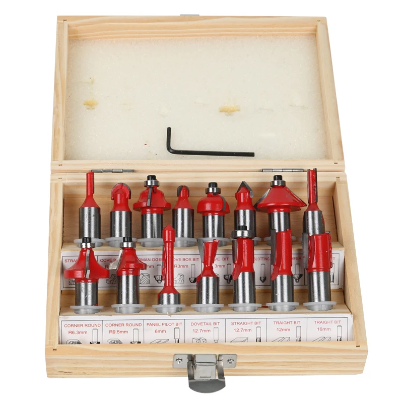 15pcs Milling Cutter Machine Set Router Bits for Wood Cutter Carbide