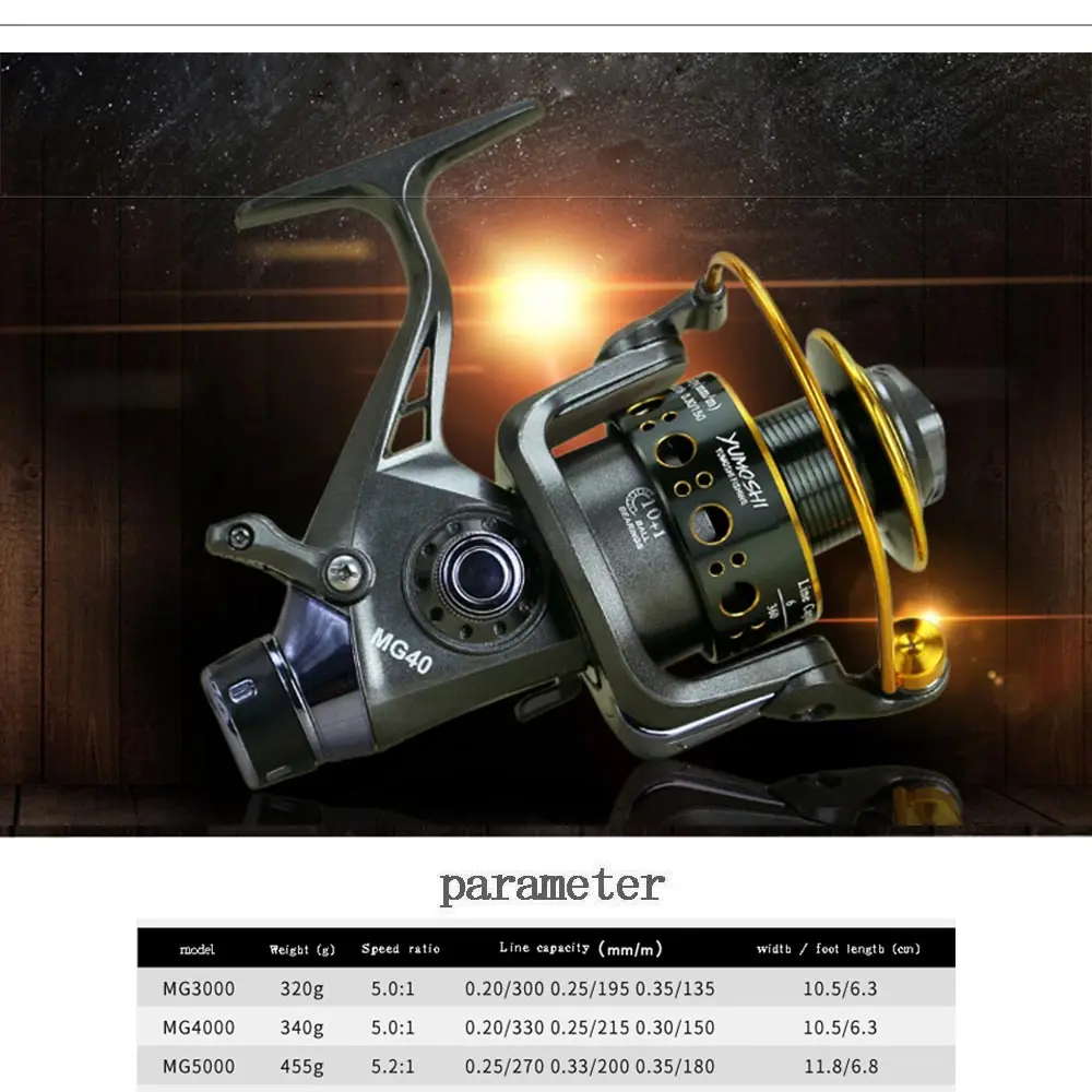 YUMOSHI 5,2: 1 10+ 1 BB передние и задние катушки для спиннинга 3000 4000 5000 6000 рыболовные катушки