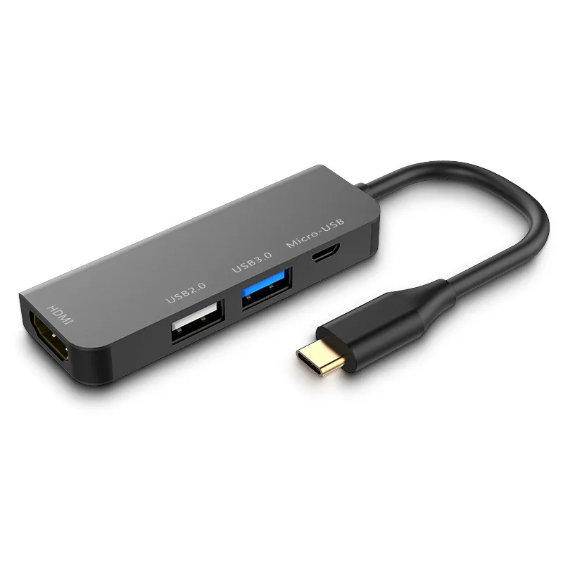 Type C HUB Usb-концентратор с тип-c до 4K HDMI USB 3,0 2,0 Micro USB адаптер питания для Macbook Pro samsung Galaxy S10 S9 S8 Plus huawei P30 P20 Pro - Цвет: Type C HUB