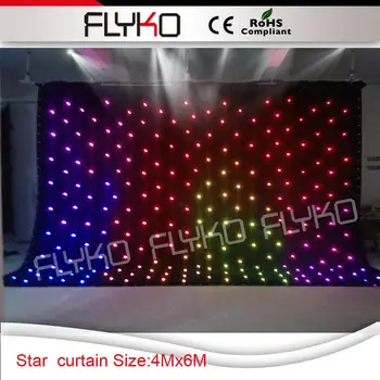

party decoration stage effect light led star cloth stage backdrop