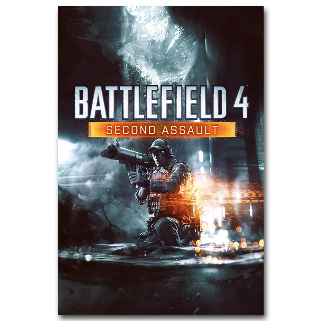 Battlefield 4 художественная шелковая ткань постер принт 13x20 24x36 дюймов Горячая игра