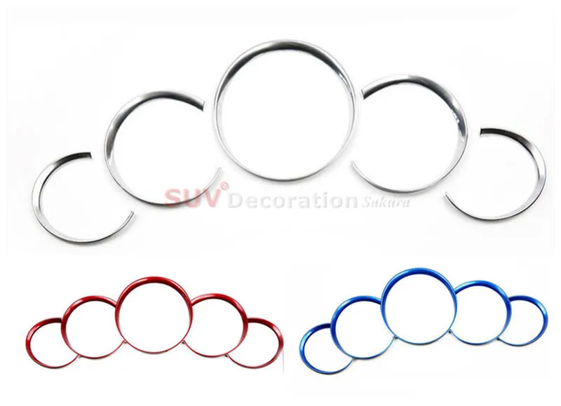 New! NEW!! For Porsche Cayenne 2011 - 2016 Chrome ABS Dashboard Console Decorative Ring Trim 5pcs dac709kh new