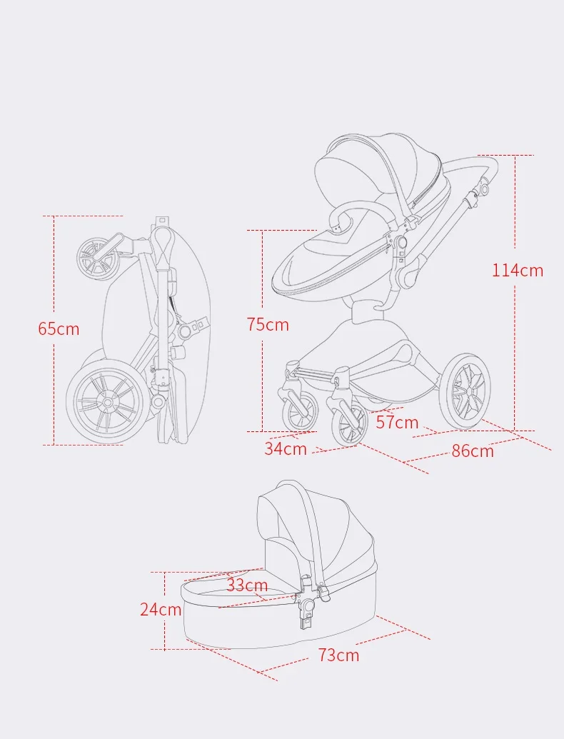Hotmom/высокий пейзаж, вращение на 360 градусов, детская коляска из искусственной кожи, kinderwaga европейский стандарт, коляска для новорожденных, детская коляска