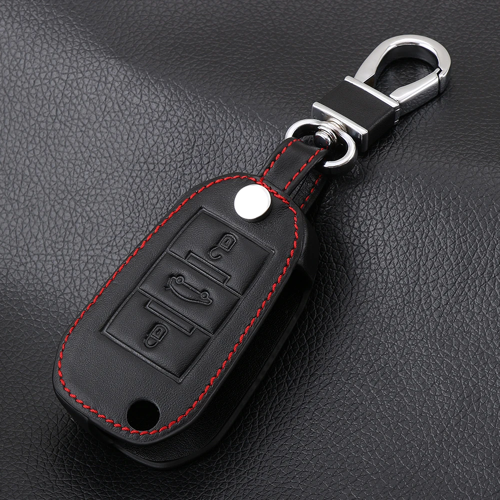 Чехол книжка для автомобильного ключа из натуральной кожи Citroen C4 CACTUS C5 C3 C4L Peugeot 508