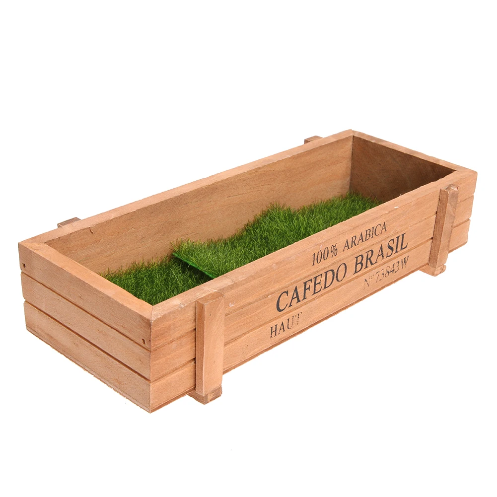 Online Get Wood Planter Bo Aliexpress Alibaba Group Wooden Bo Garden Flower Planter Succulent Rectangle Plant Desktop Storage Case Home Trinket Pots