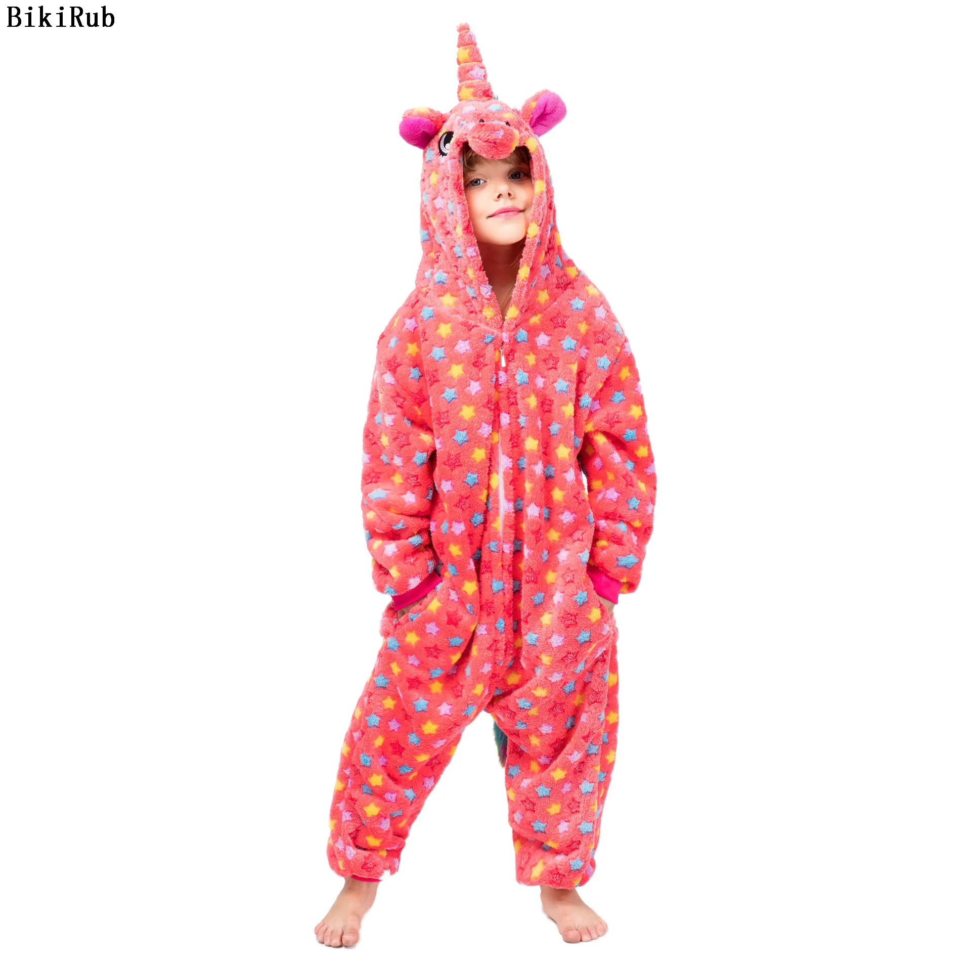 

Newest Children Flannel Pajamas Kids Winter Sleepwear Boys Girls Onesies Pajama Set Kigurumi Cute Unicorn Pegasus Animal Pyjamas
