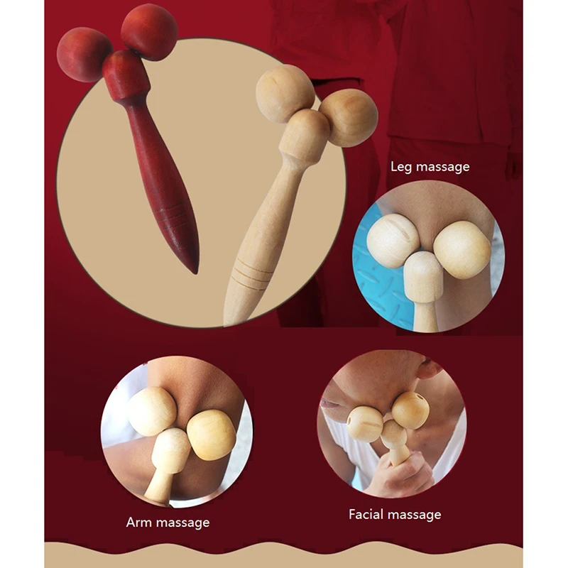 

Body Neck Relax Blood Circulation Wooden Massager Triangle Trigeminal Fragrant Wood Reflexology Tool SPA Therapy