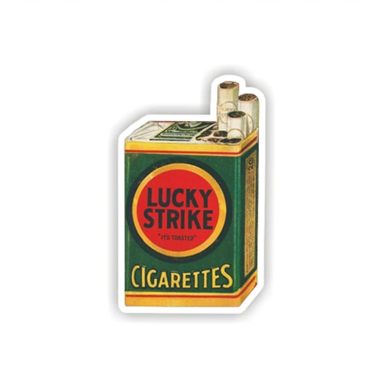 

10pcs Retro Lucky strike cigarettes Notebook skateboard Ipad trolley backpack Tables book decal PVC Car sticker Colorful gifts