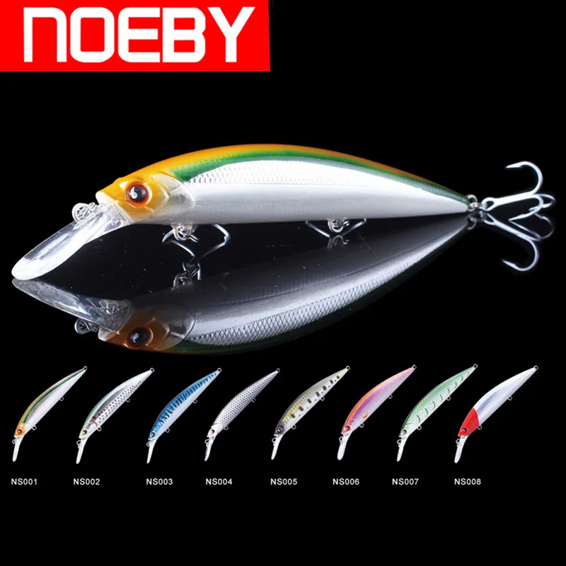 

NOEBY Minnow Bait 110mm/36g Sinking 0.2-2.5m VMC Hook Hard Fishing Lure Noisy Bait Iscas Artificiais Pesca Leurre Peche Souple