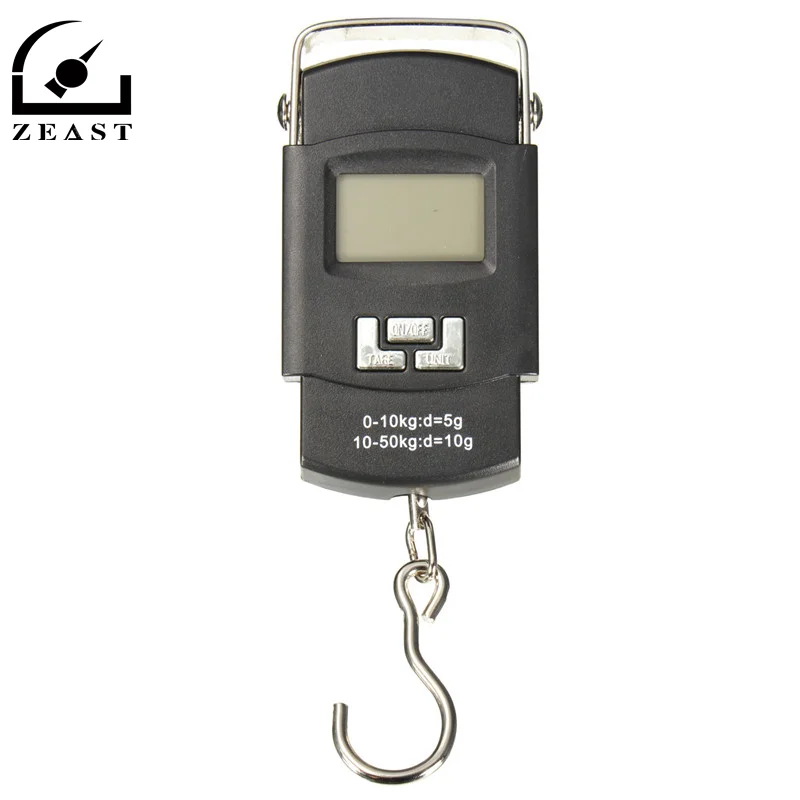 

50kgx10g Mini Digital Scale Hanging Luggage Fishing Weighing Scale Fine Weighing Balance LCD Display with Blue Background Llight