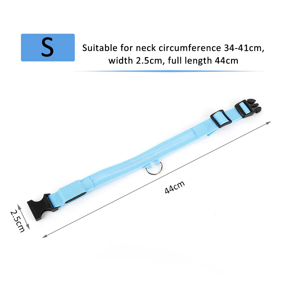 Нейлоновый светодиодный ошейник для собак, ночная безопасность мигающий светится в темноте поводок для собак, собаки светящиеся флуоресцентные ошеники товары для животных
