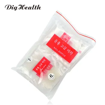 

Dighealth 500 pcs/lot Full Cover Acrylic False Nail Tips Ballerina Coffin Shape Transparent Fake Nail Art Tips Manicure Tool