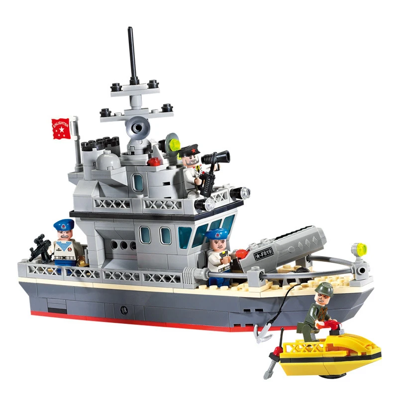 505pcs Military Sea Ship Enlighten Bricks Island Camp Toy for Children Warships Building Blocks Boys Toy Baby Gift K0410-819 baby-building-blocks : image 505pcs Military Sea Ship Enlighten Bricks Island Camp Toy for Children Warships Building Blocks Boys Toy Baby Gift K0410-819 baby-building-blocks