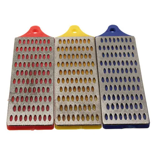 Diamond Whetstone Sharpening Hone Block Set for Kitchen 180 260 360 Grit 3Pcs