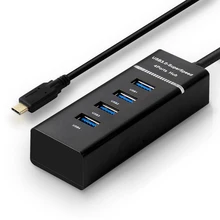 USB type-C Hub 3.0 4 Ports High Speed USB C Hubs 5Gbps 4 In 1 Type-c OTG USB Splitter With Led Indicator For Macbook Pro