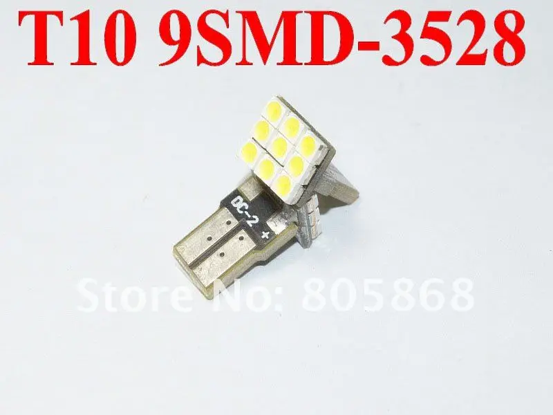 T10 9smd 3528 Прокат smd led лампы авто LED 194 168 W5W T10 LED внутренних инструмент свет лампа Белый