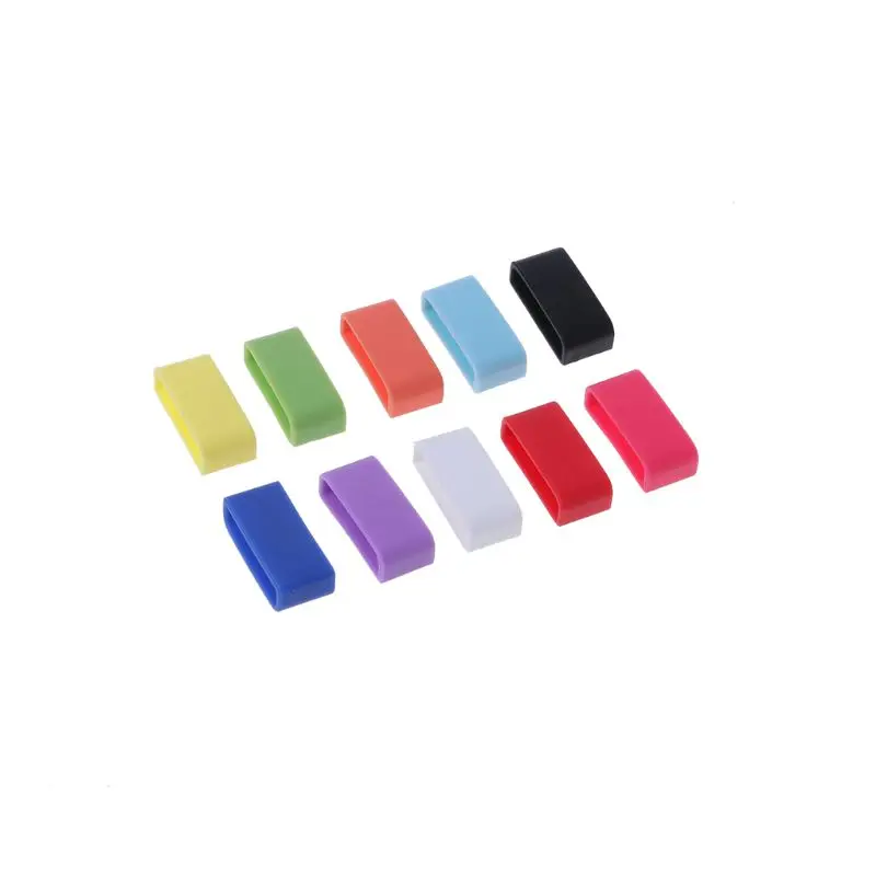 

10PCS Fastener Secure Ring Loop Silicone Watchband Clasp Keeper Bracelet Replacement Accessories for Fitbit Charge HR