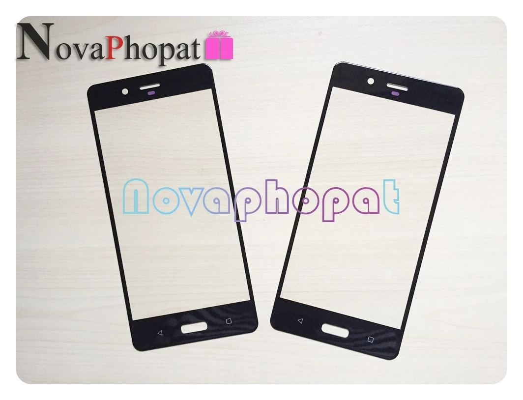 Novaphopat черная стеклянная панель для Nokia 2 3 5 6 7 8 1 plus Замена стеклянного экрана
